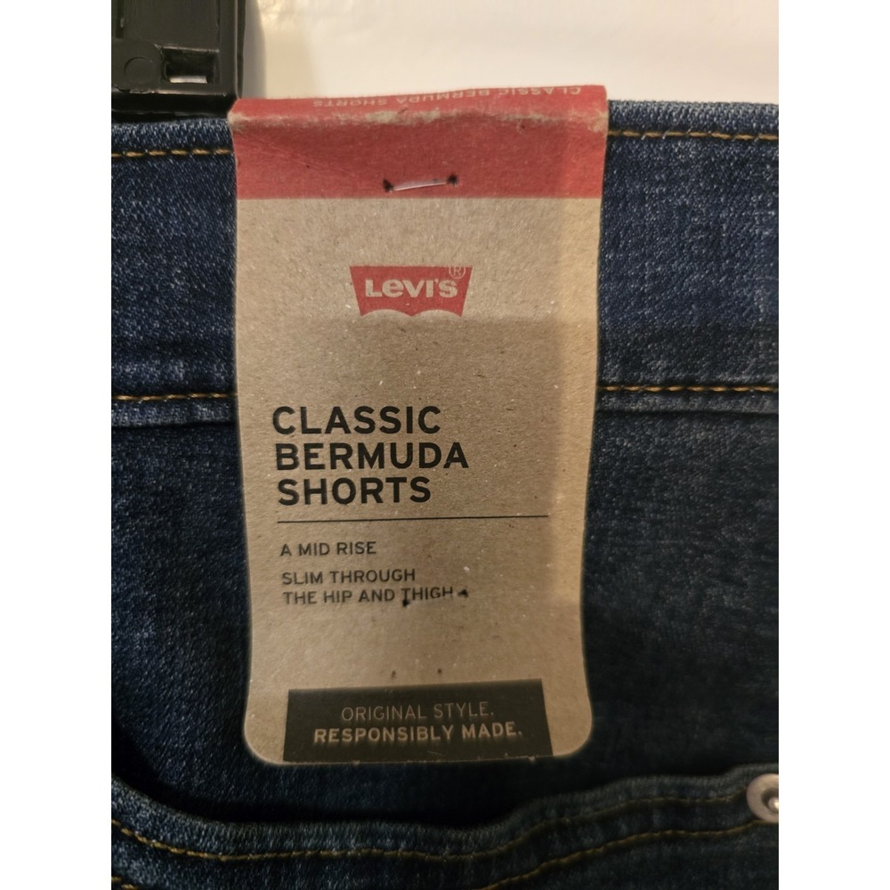 Levis Shorts Womens Size‎ 26W Blue Denim Classic Bermuda High Rise NwT - Picture 5 of 5